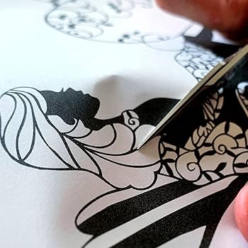 Amazon | 長谷川刃物 はさみ 蒼山日菜監修 切り絵 中級 DSA-100M